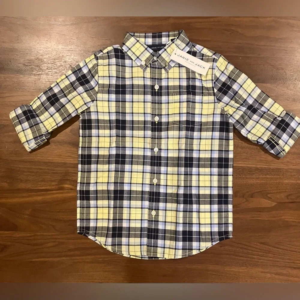 NWT- The Madras Plaid Shirt by Janie and Jack